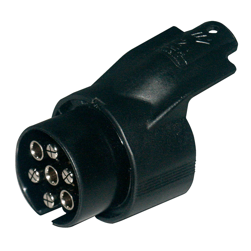 ADAPTATEUR PLASTIQUE  12V, MALE 7 PLOTS, FEMELLE 13 PLOTS