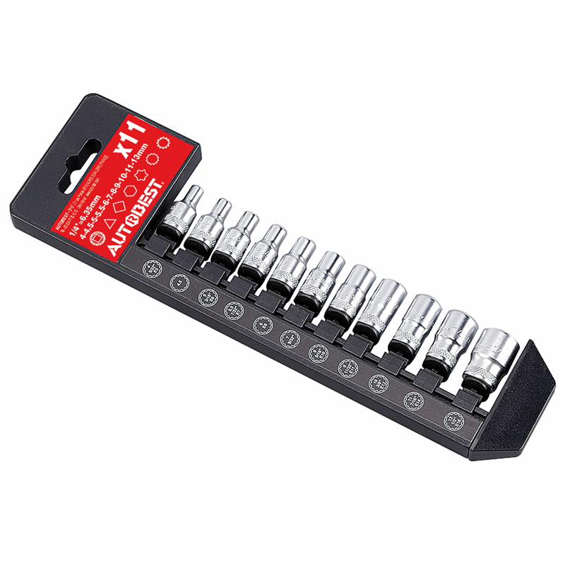 JEU DE 11 DOUILLES, MULTI – EMPREINTES, CARRE 1/4