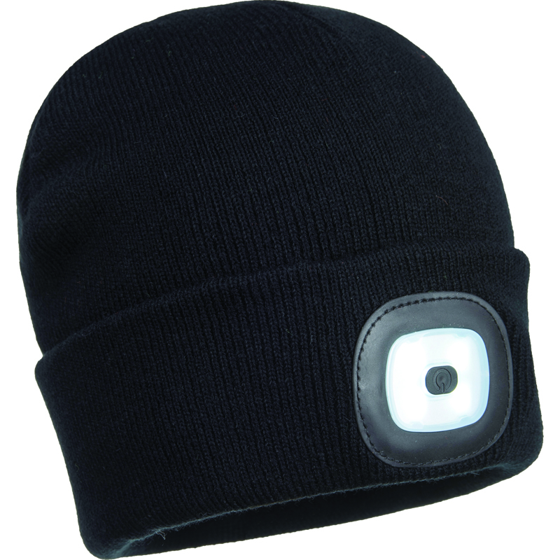 BONNET À LED RECHARGEABLE NOIR