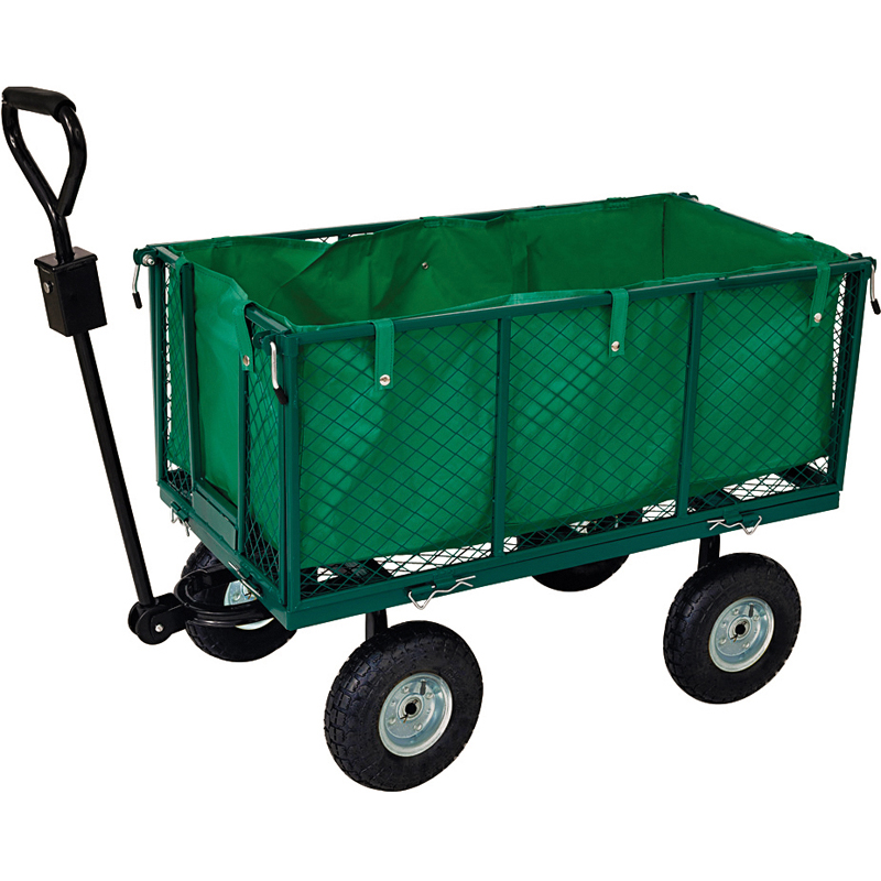 CHARIOT REMORQUE JARDIN + BÂCHE AMOVIBLE: L. 111 X P. 51 X H.72,5/91CM