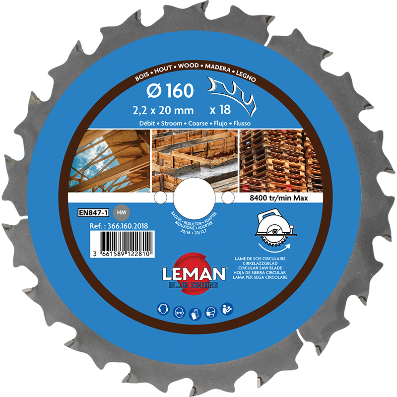 LAME CIRCULAIRE HM CHANTIER D160X2.2X20