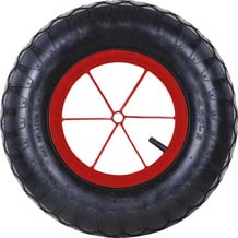 ROUE GONFLABLE 400MM RUN FLAT AVEC AXE DIAM.20MM